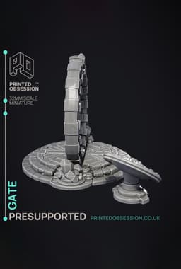 Gate - Enviroment Prop - Court of Anubis - PRESUPPORTED - Illustrated and Stats - 32mm scale 3d model