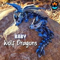Baby Crystal Wolf Dragon 3d model