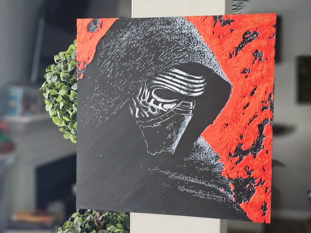 Kylo Ren Starwars Hueforge Art Wall Decor 3d model
