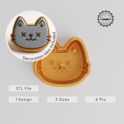Death-Themed Shape Cutter & Stamp Set, Cookie & Fondant, 3 Sizes, 6 Pc Collection PRODUCT_819 3d model