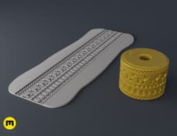Texture Rollers Christmas middle #9 3d model