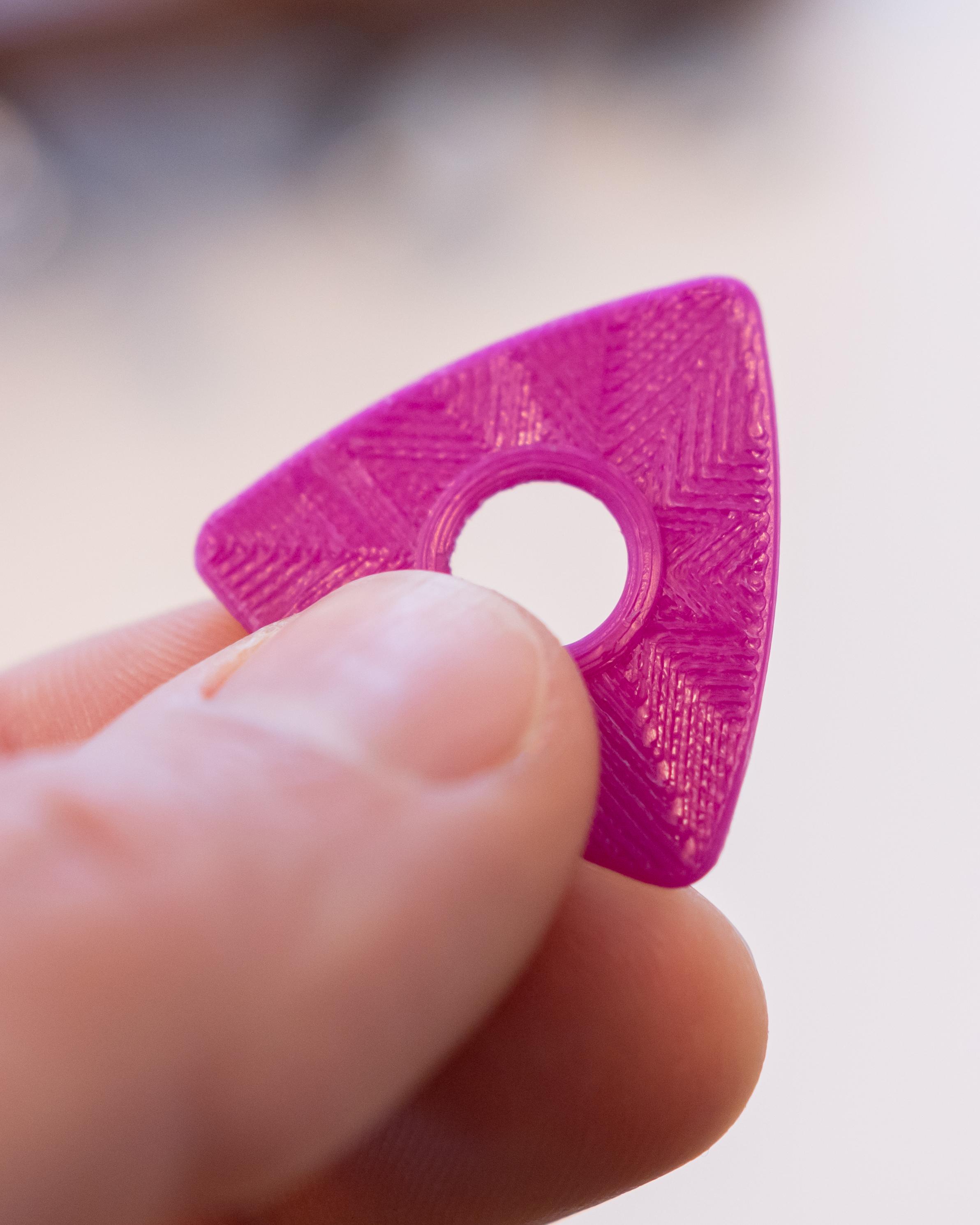 Holey Guitar Pick // 0.8mm, 1.0mm, 1.2mm Thicknesses 3d model