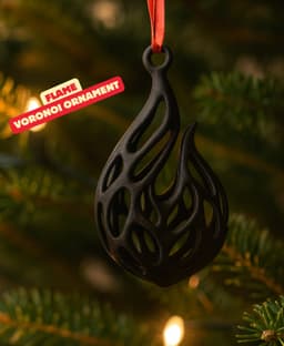FLAME ORNAMENT VORONOI / CHRISTMAS TREE DECOR / HOMEDECOR / DECOR / DECORATIONS / DESIGNER 3d model