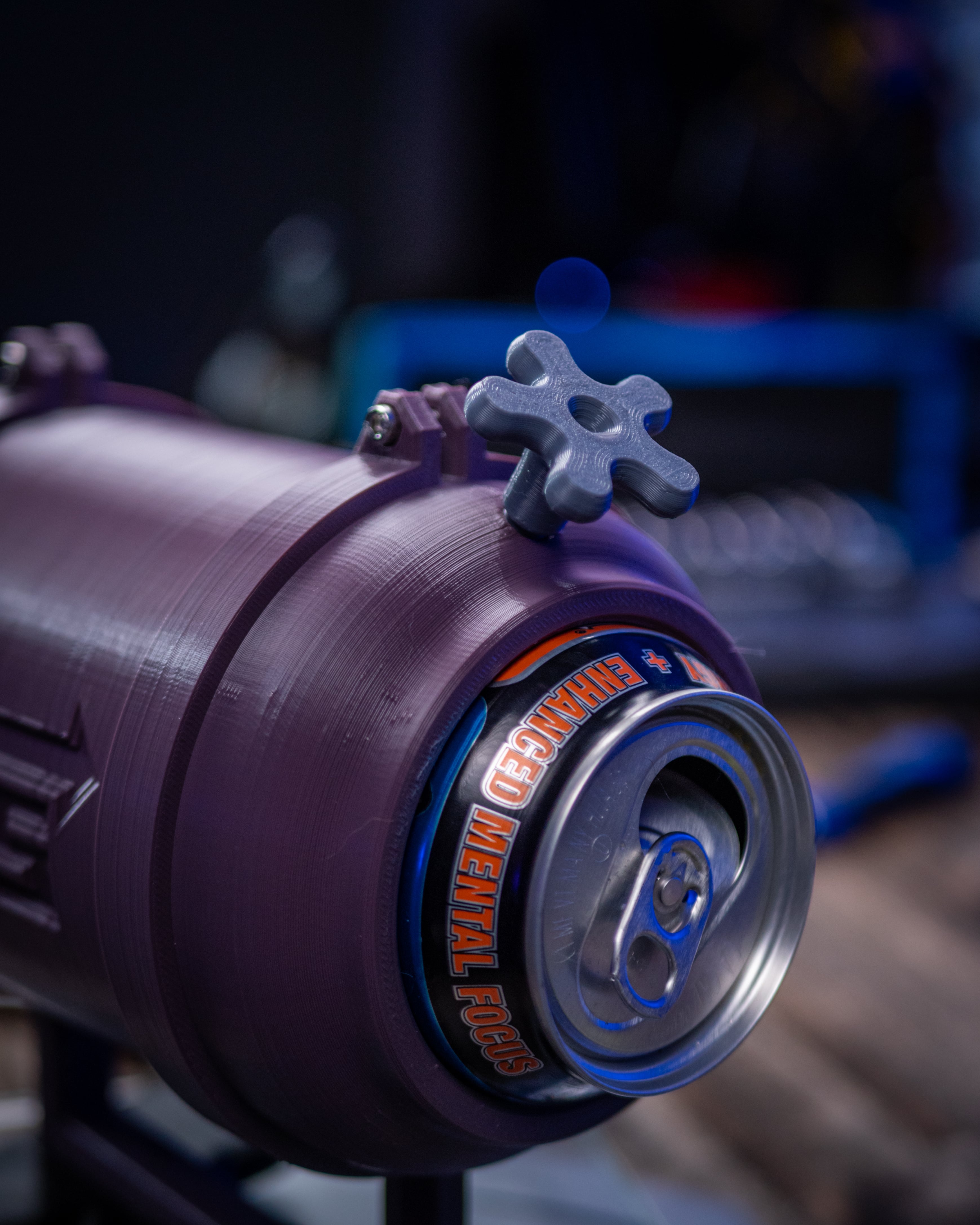 NOS "Bottle" 16oz Can Cup - "Valve" Knob installed in the Print to Complete the Look. - 3d model