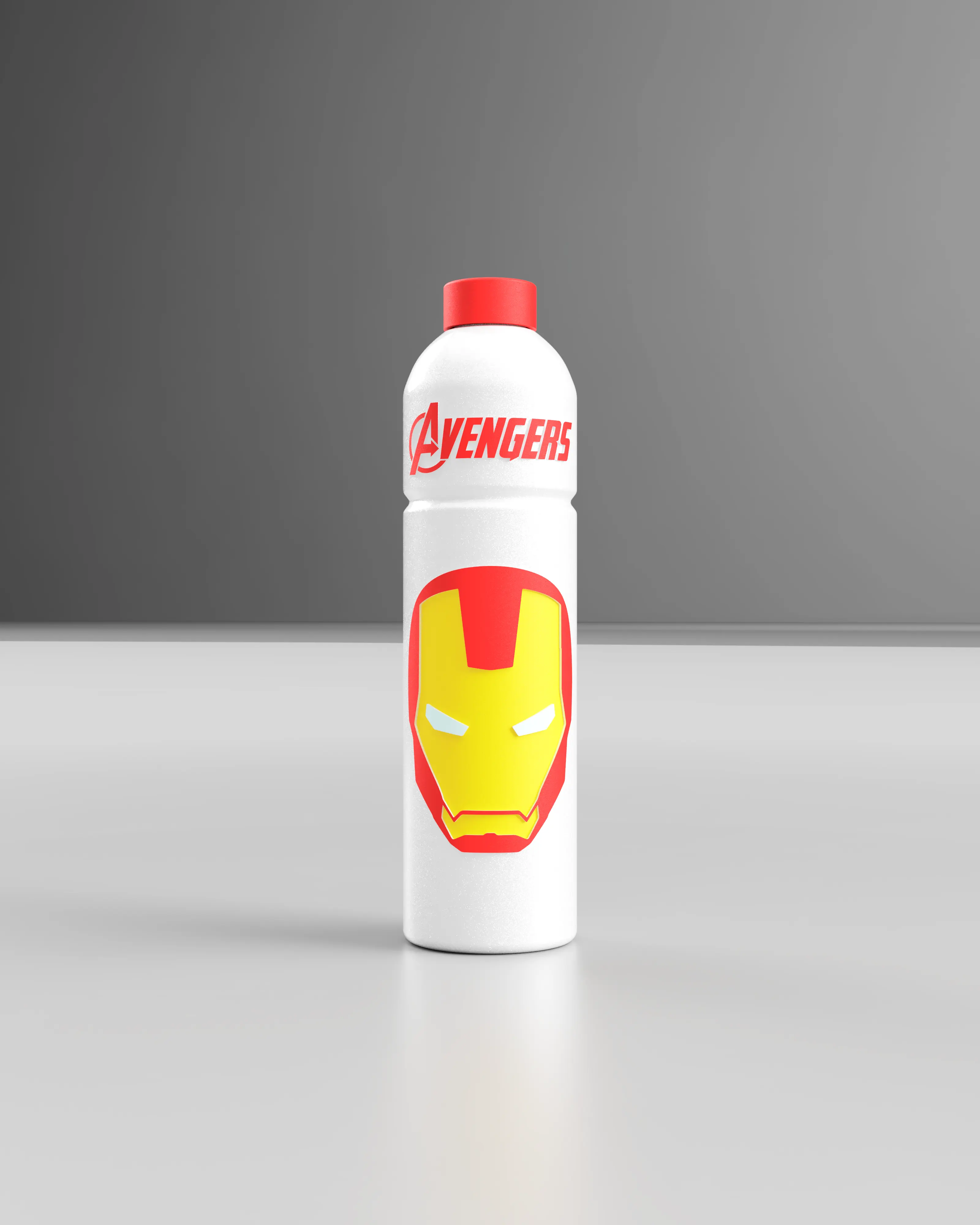 MARVEL WATER BOTTLE (IRON MAN) 3d model