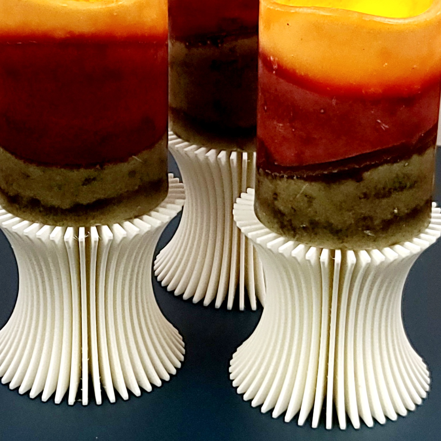 Fantastic Candle Holder "The Curve" - 3in Pillar Candles 3d model