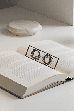 Sun Bookmark, Creativity Bookmark, Gift Idea 3d model