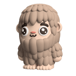 Cute Cryptid Little Bigfoot Figure - 3D Printable & Royalty-Free 3d model