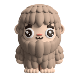 Cute Cryptid Little Bigfoot Figure - 3D Printable & Royalty-Free 3d model