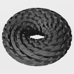 Aether Spiral Torus | Rodin Coil Torus STL File 140mm x 55mm Diameter Coil | Magnetic Generator | iT 3d model