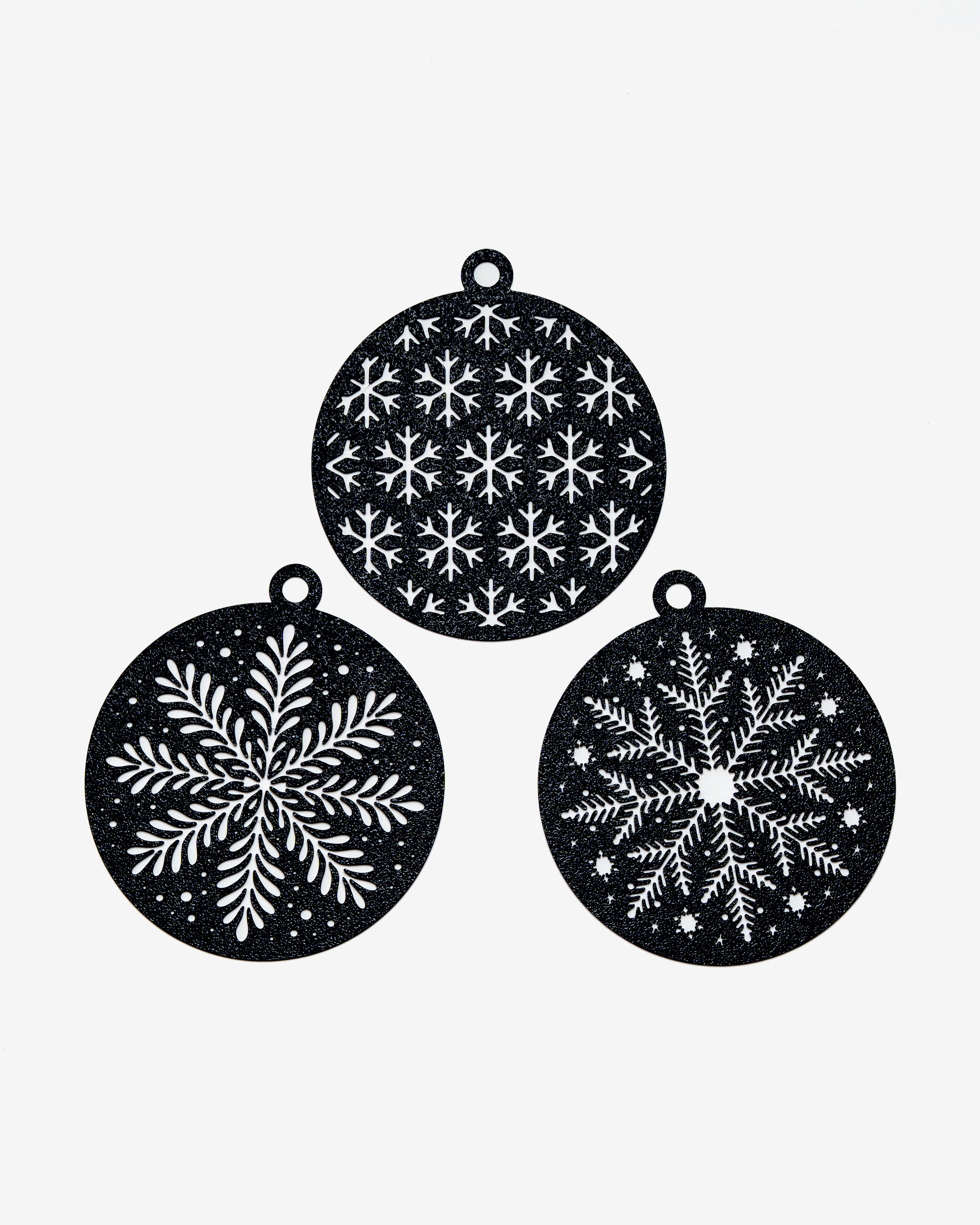 Minimal Snowflake Ornaments 3d model