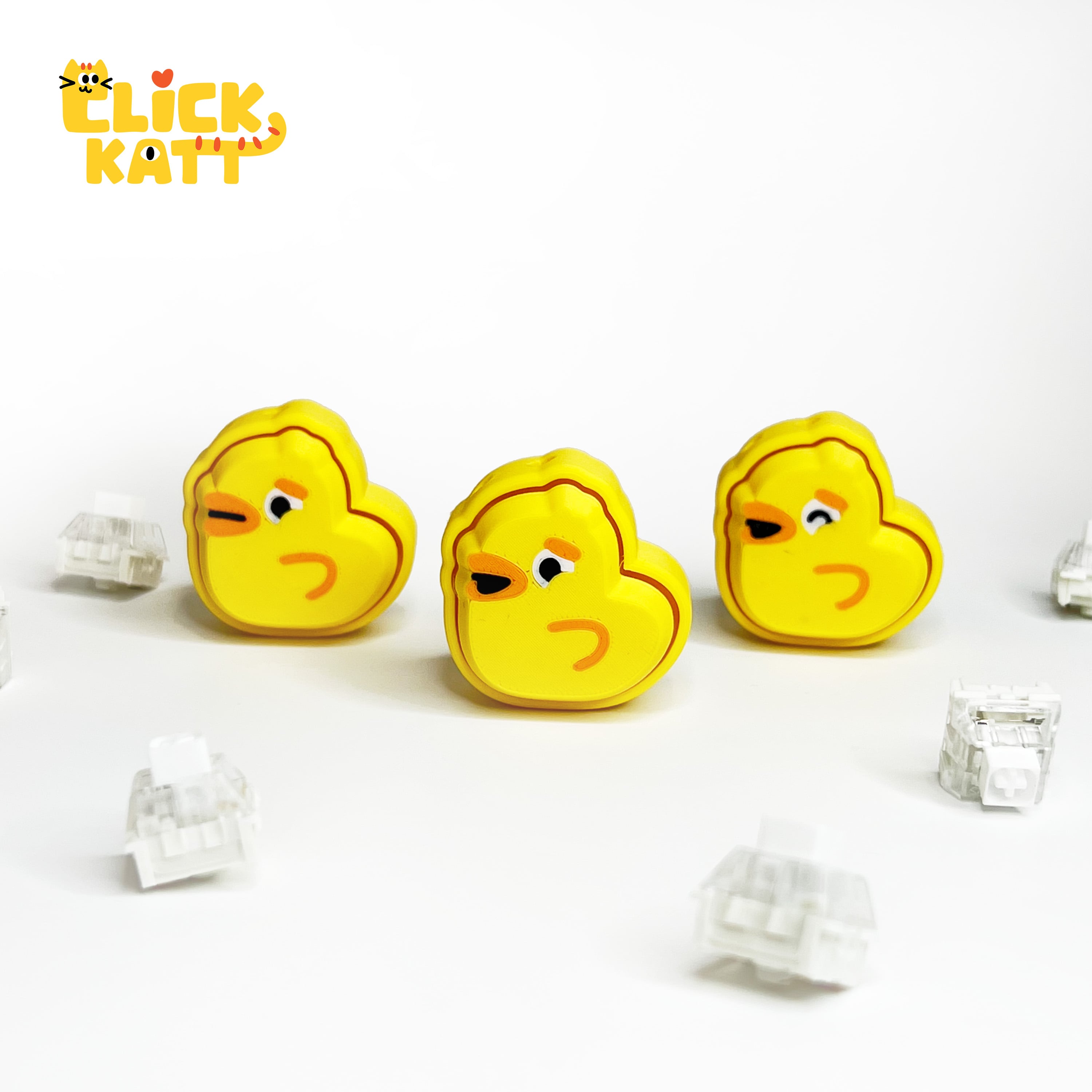 Duck - Clicker Fidget Toy Keychain 3d model