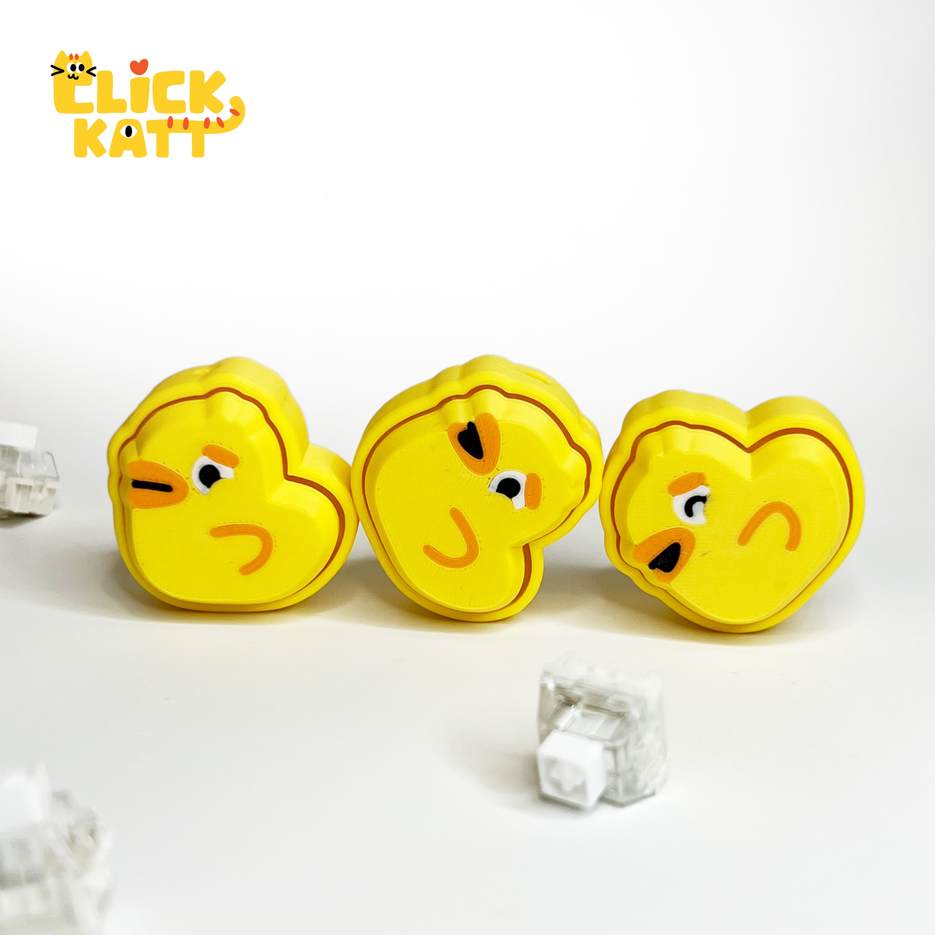 Duck - Clicker Fidget Toy Keychain 3d model