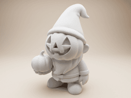 Pumpkin Head Gnome with Jack-o'-Lantern – Halloween 3D Printable Figurine 3d model