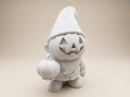 Pumpkin Head Gnome with Jack-o'-Lantern – Halloween 3D Printable Figurine 3d model