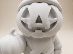 Pumpkin Head Gnome with Jack-o'-Lantern – Halloween 3D Printable Figurine 3d model