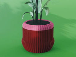 Yuki Planter Pot, Wavy | Small, Medium, Large | Self Watering and Drip Tray 3d model