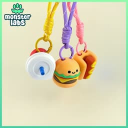 Junk Food Fidget Clicker Keychain Bundle 3d model
