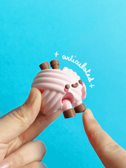 Cute Articulated & Clicker Yarn Ball | No AMS | Print-in-place | Support-free 3d model
