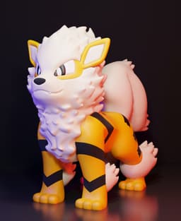 Arcanine Multiparts +3MF 3d model