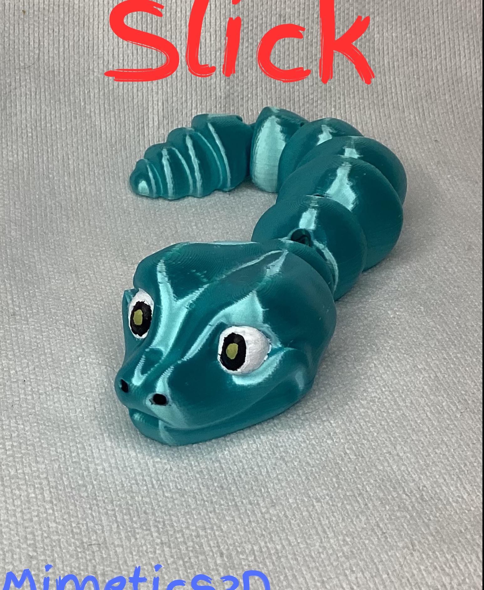 Slick - Articulated Snake Snap-Flex Fidget (Medium Joints) 3d model