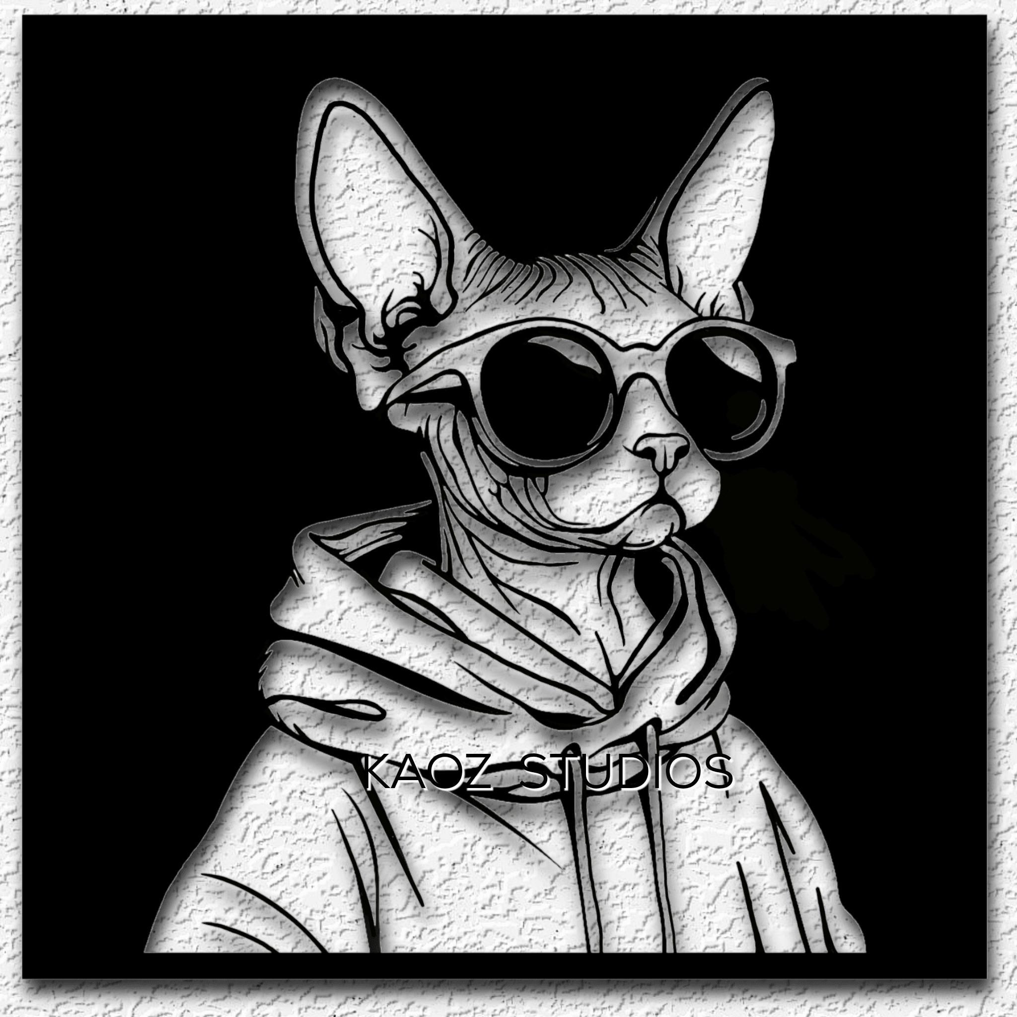 Street Cred Sphynx Wall Art Funny Cat Wall Decor 3d model