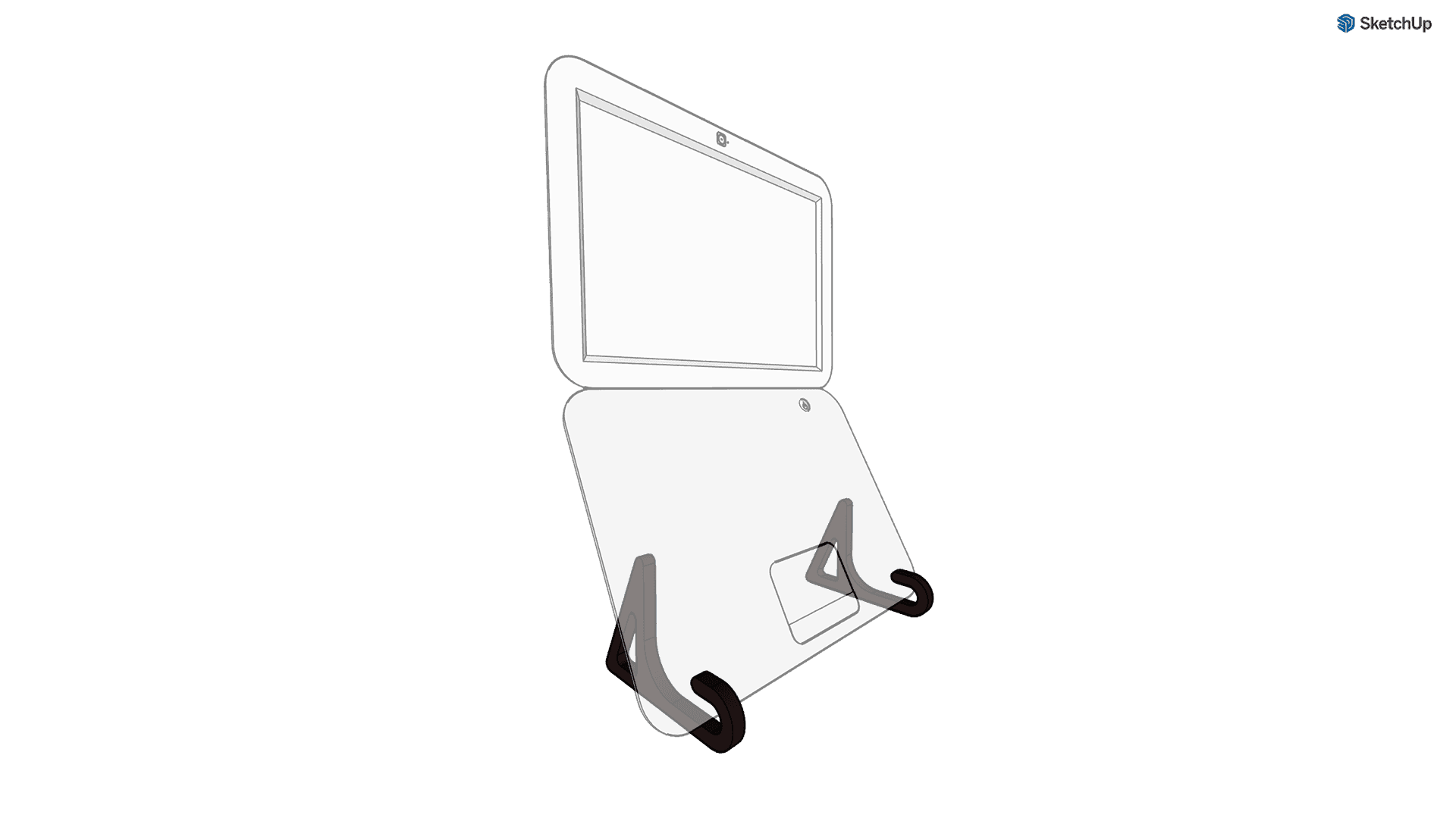 Upright Laptop Stands 3d model