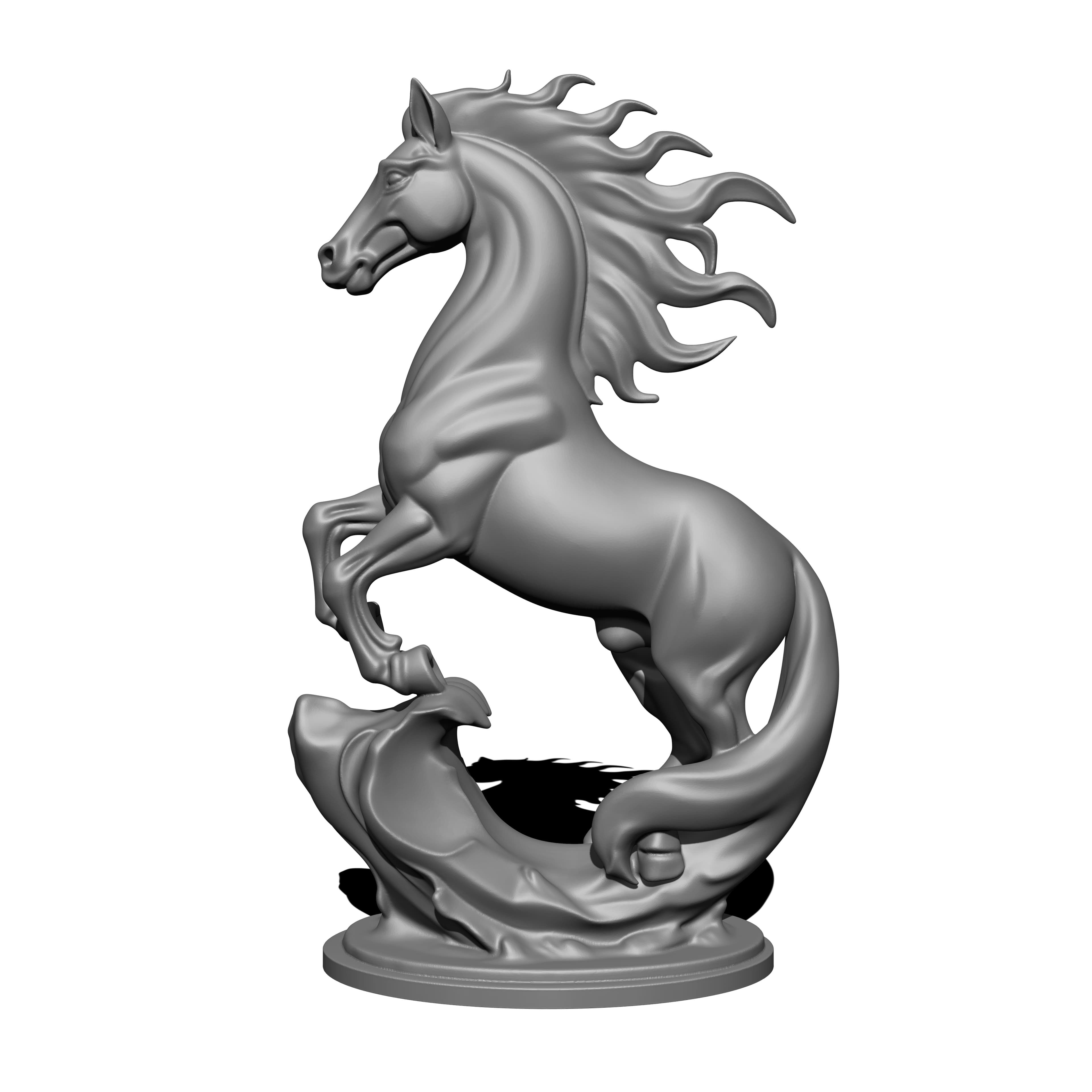 Artistic statue of a horse 3d model