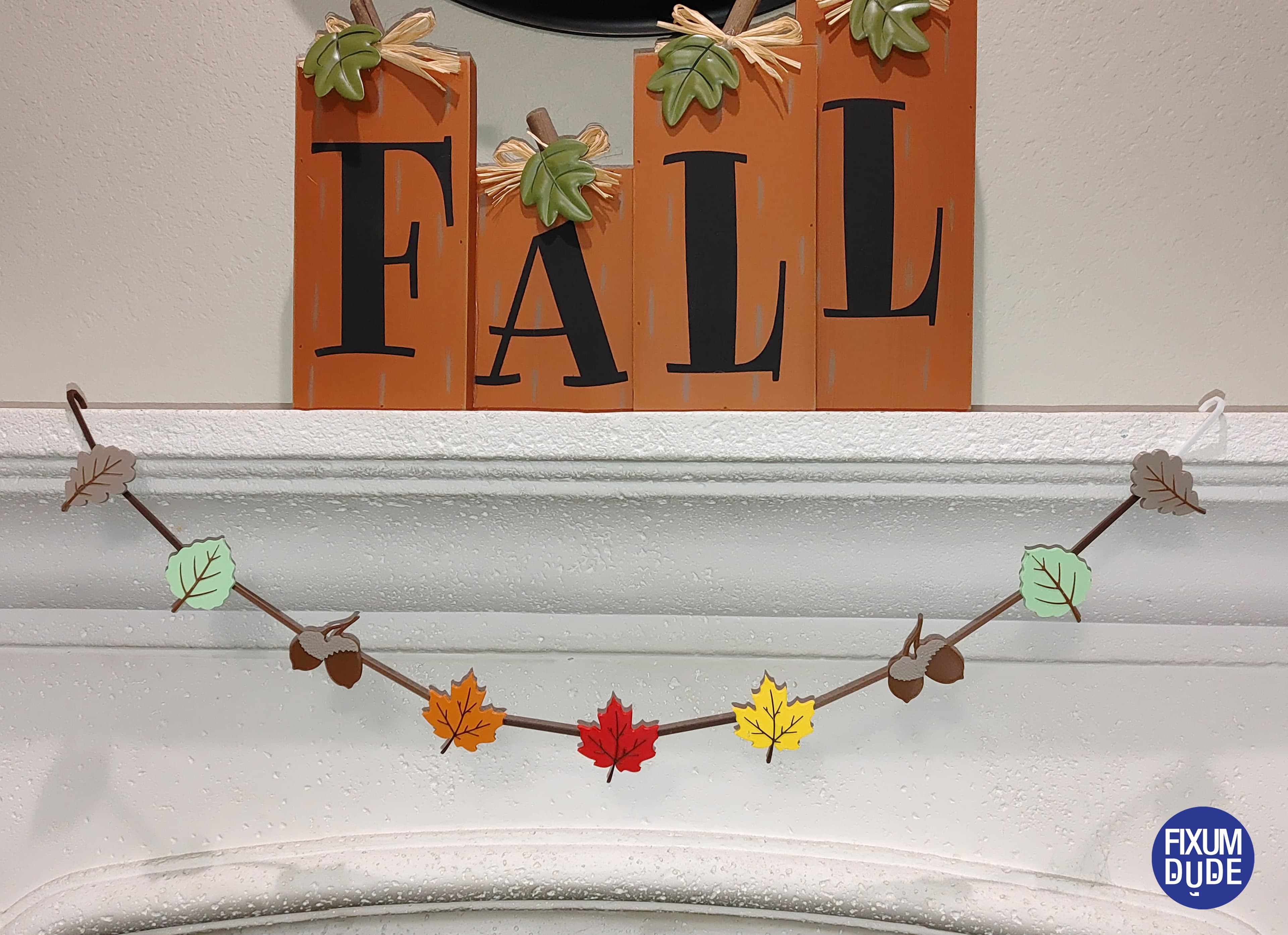 Holiday Snap Together Fall Leaf Garland 3d model
