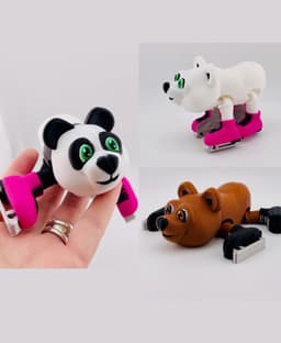 Bears on Ice Skates Flexi 3d model