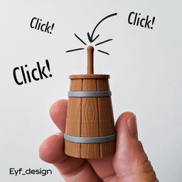 Butter Churner Clicker Fidget Toy 3d model