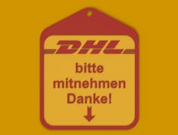 DHL bitte mitnehmen / abholen Schild 3d model