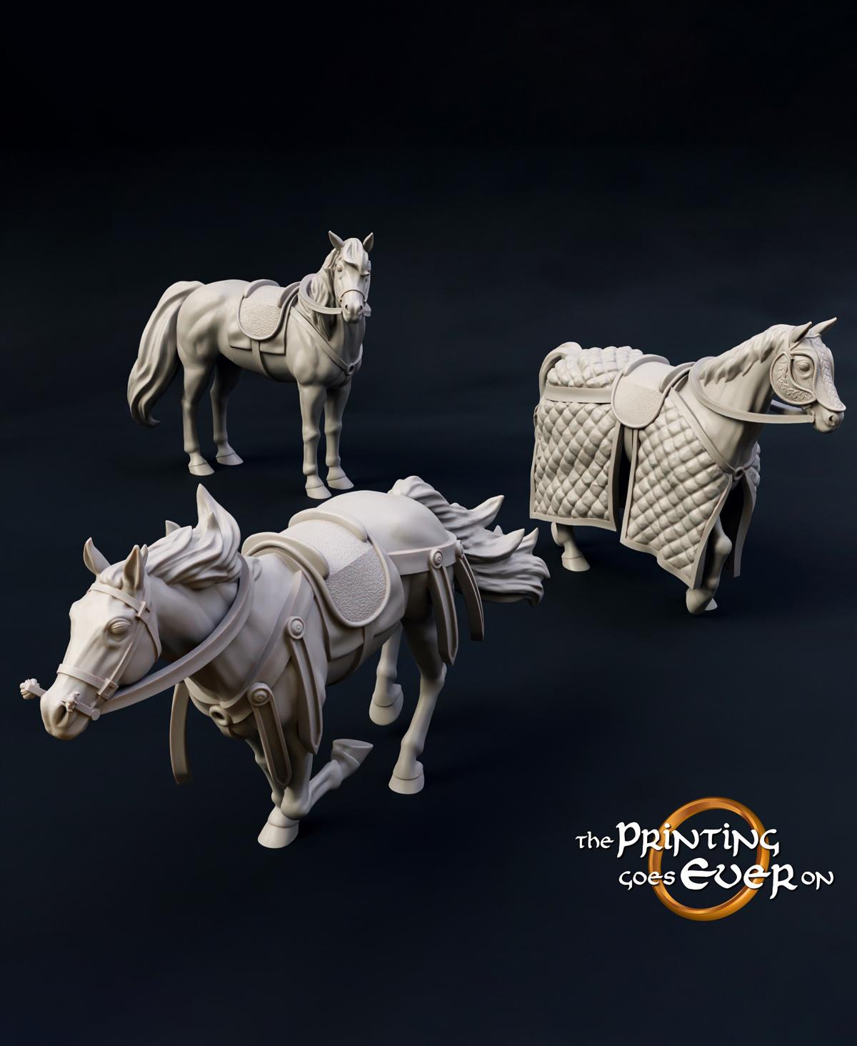 Ridermercia Horses - Set A 3d model