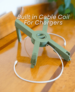 Portable Laptop Stand - Print in Place Collapsing Laptop Stand with Cable Coil 3d model