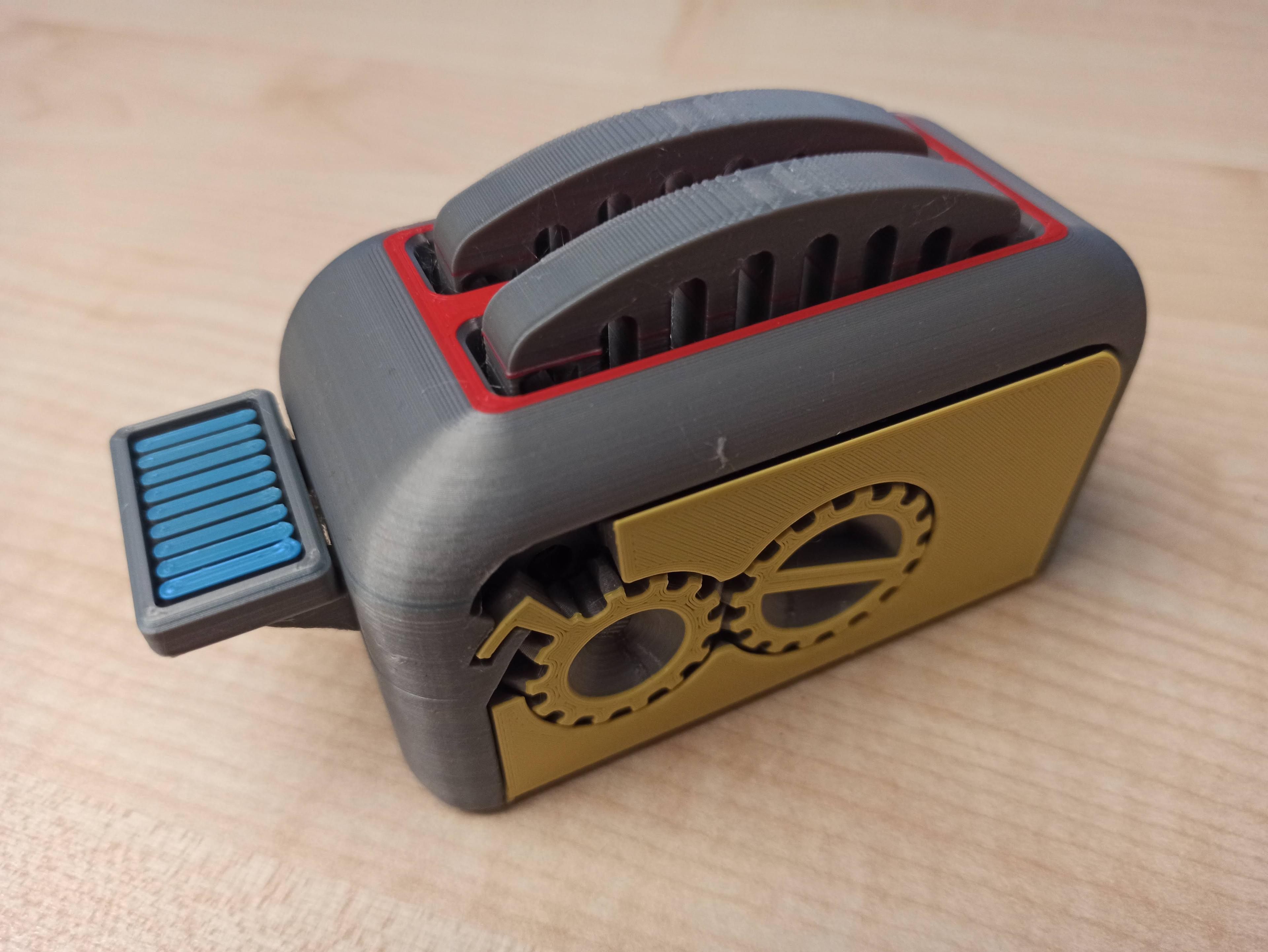 Clockspring3D Torture Toaster - Ender 3v2 0.4 steel nozzle, Cura 5, super quality settings, ~33 printing hours - 3d model