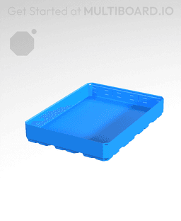 3x4x0.5 CU - Simple Walls - Multibin Shell 3d model