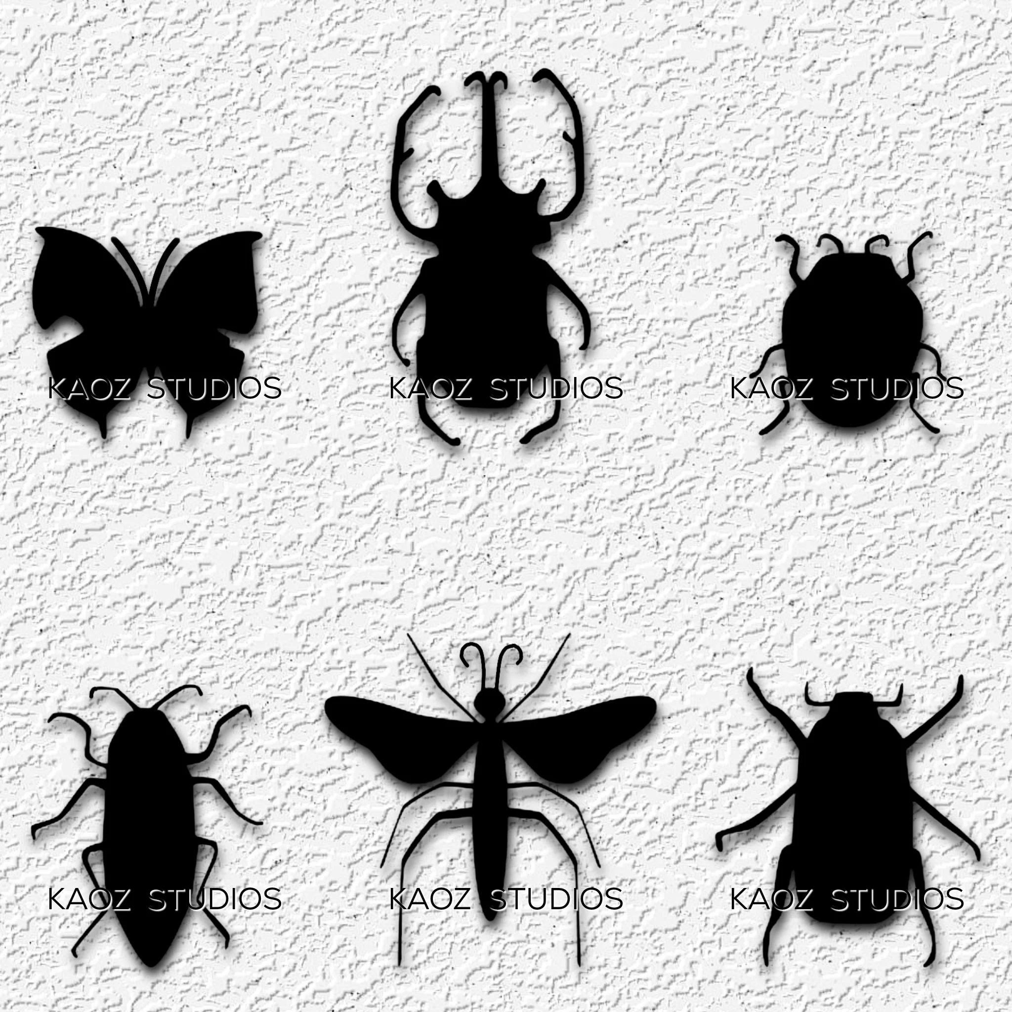 insect collection wall art bug decor halloween decorations 3d model