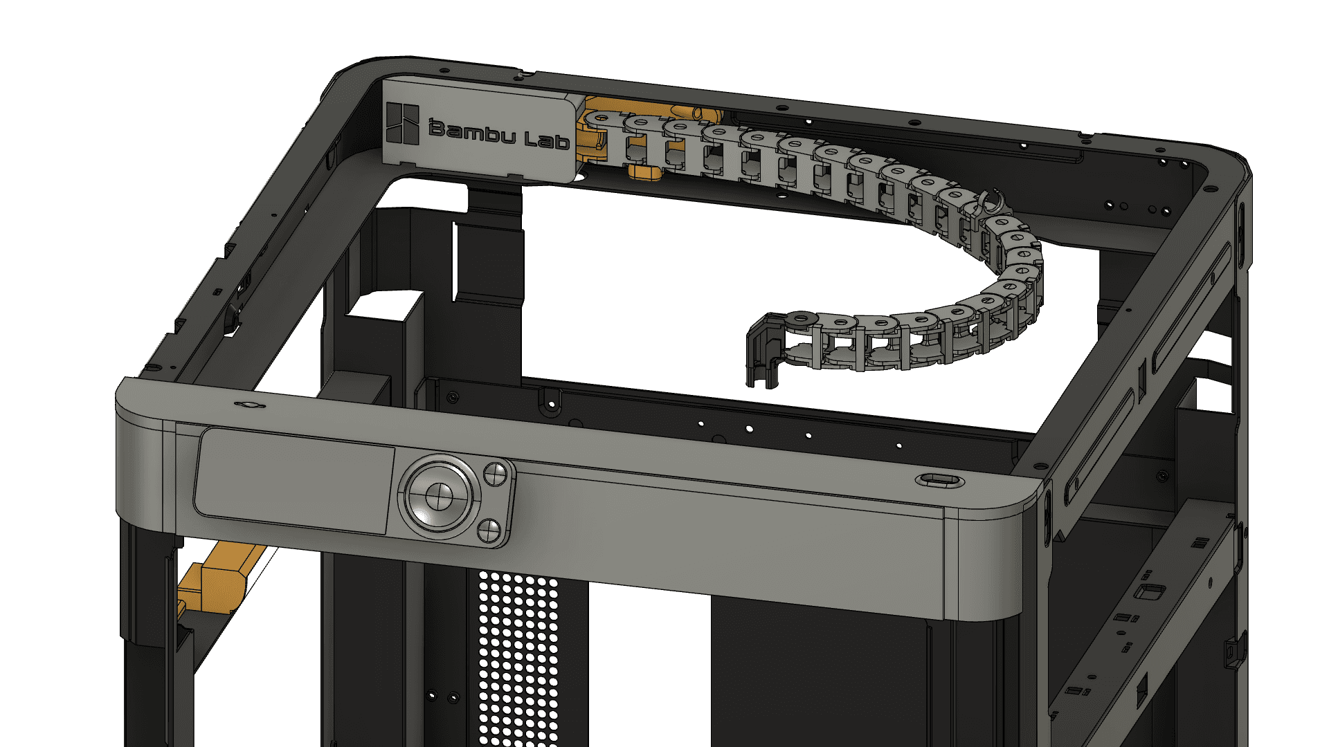 Bambu Lab P1P Cable Drag Chain Assembly 3d model