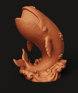 Humpback Whale Multi-Color 3MF | Ocean Decor | Bambu Ready 3d model