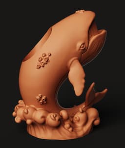 Humpback Whale Multi-Color 3MF | Ocean Decor | Bambu Ready 3d model