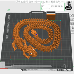 Spiky Mountain Dragon - Extra Long Version 3d model