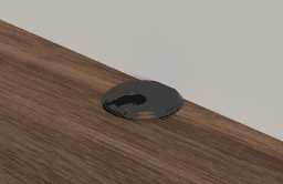 Flat back desk grommet 3d model