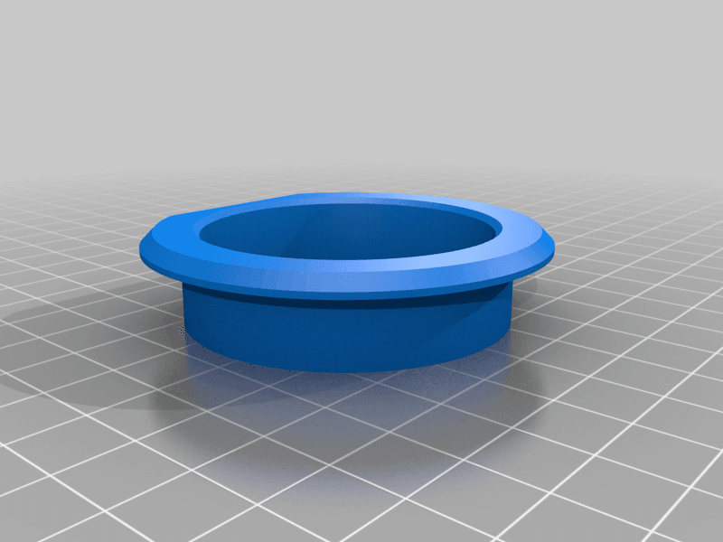 Flat back desk grommet 3d model
