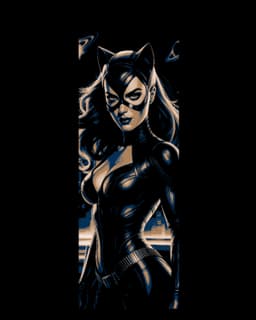 Sketches of the thief Catwoman from the DC Comic Universe - Fanart Bookmarks 3d model