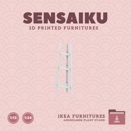Miniature Replica 01. ASKHOLMEN Plant Stand for Miniature Dollhouse IKEA 3D Print (1:12,24,48) 3d model