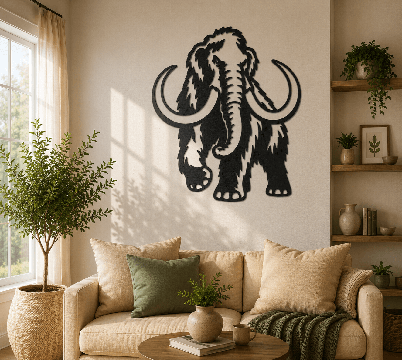 Mammoth 2D Wall Art – Prehistoric Animal Decor.stl 3d model