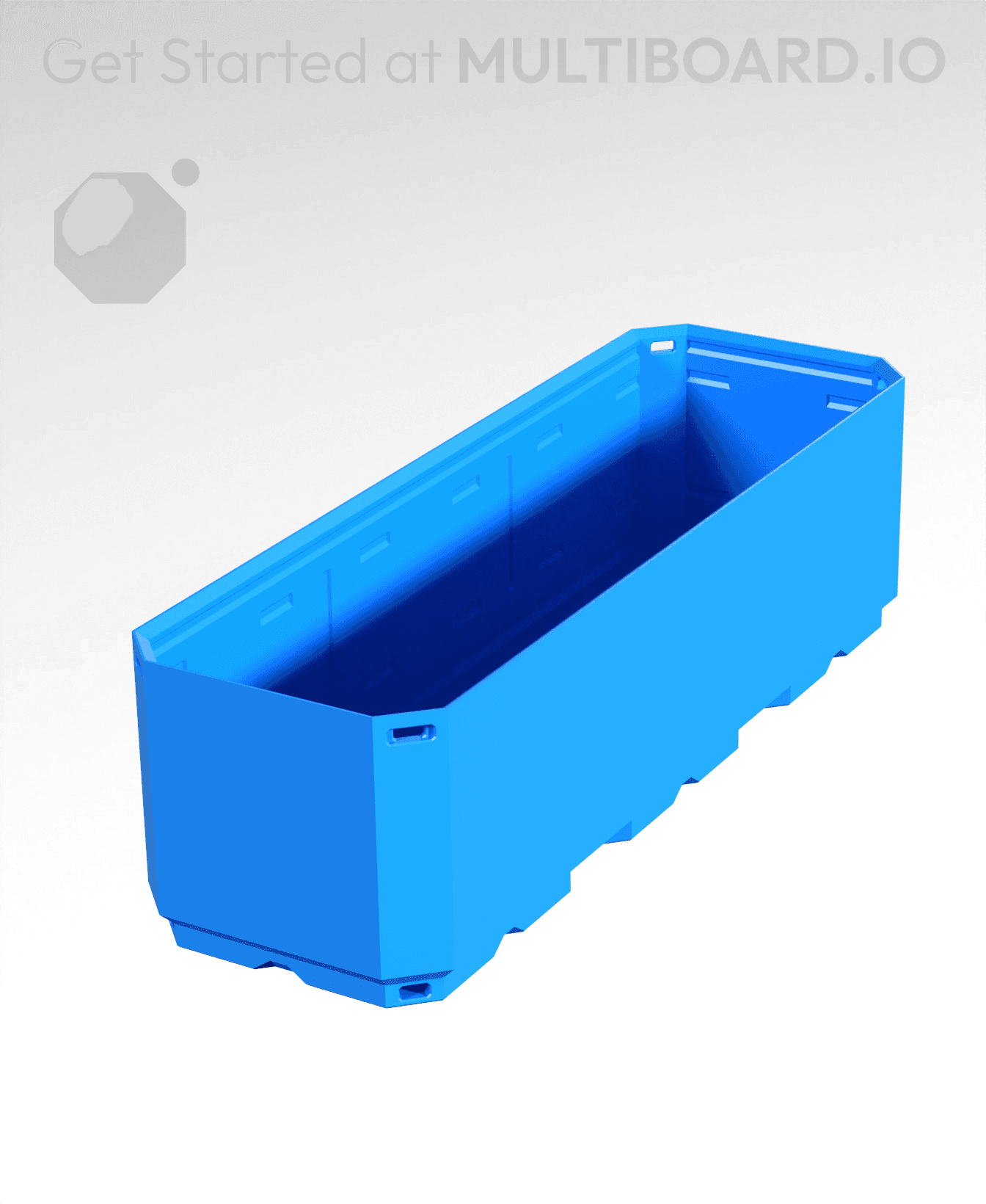 1x3x0.75 CU - Simple Walls - Multibin Shell 3d model