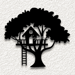 tree house wall art home decor 3d model