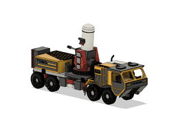 Yellow CRAM Military Truck with Movements 3d model