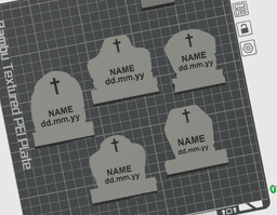Gravestone Halloween Customizable (reverse print) 3d model